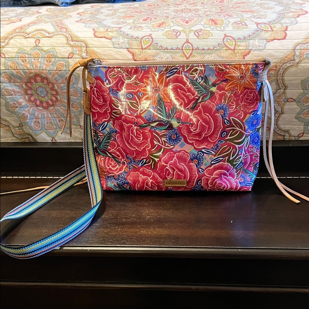 Consuela Downtown Crossbody in the Merlot color.